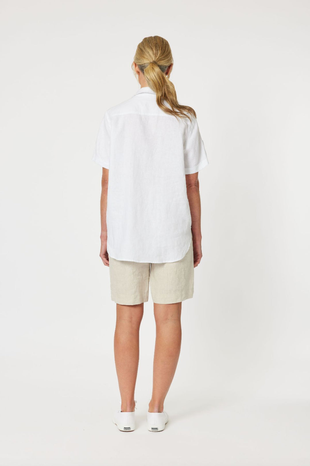 Safari Linen Shirt - White - GS16