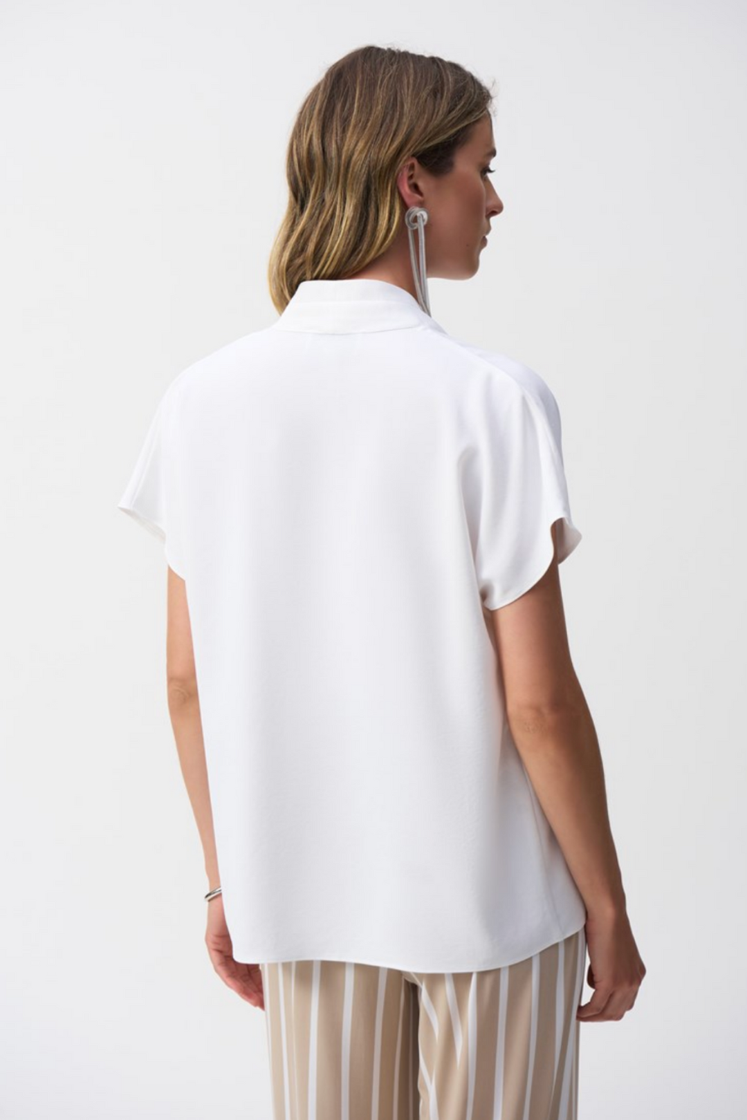 Textured Straight Top - White - JR66