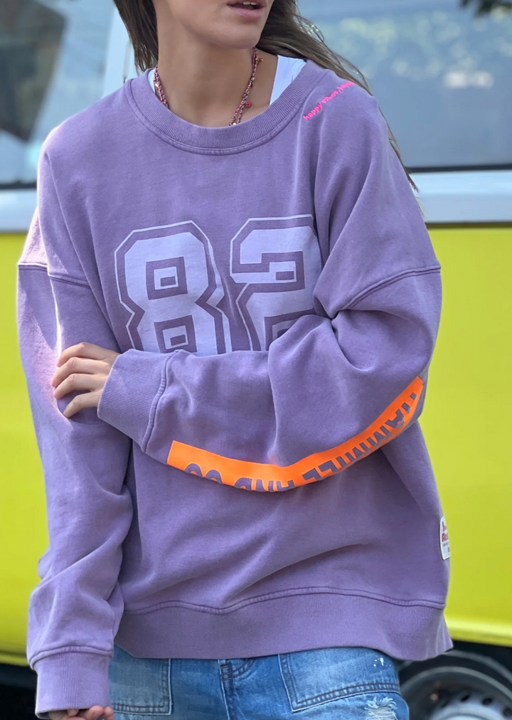 Long Retro Sweat - Washed Mauve - HC5