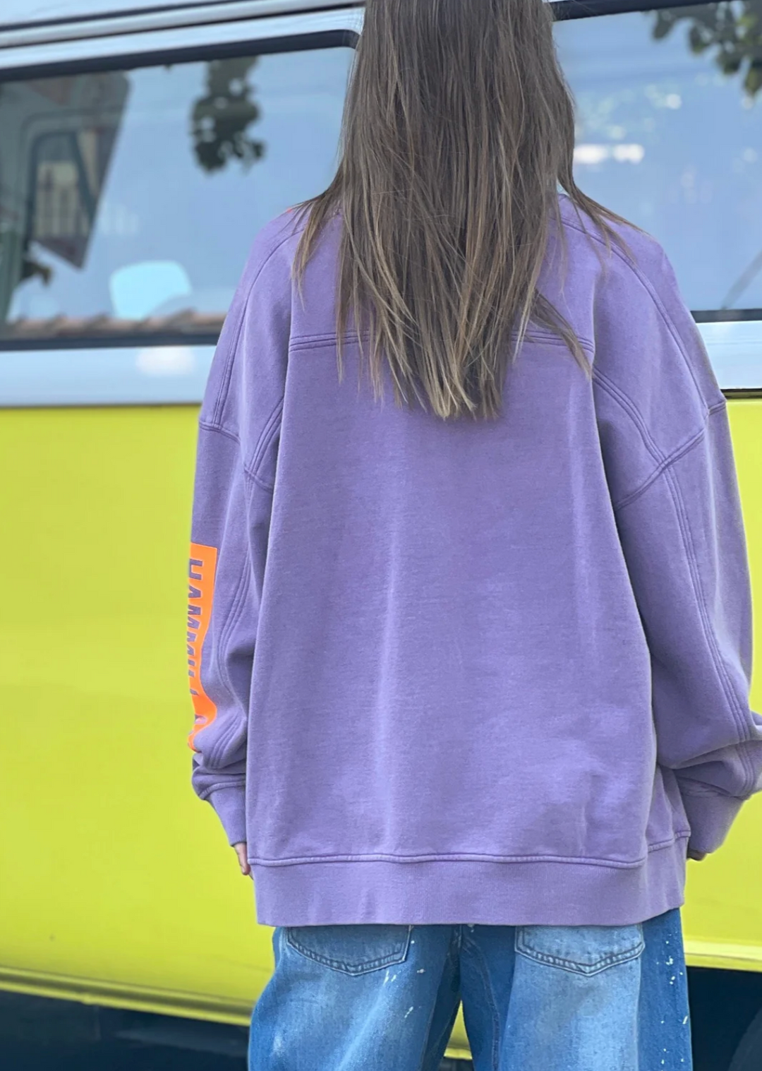 Long Retro Sweat - Washed Mauve - HC5