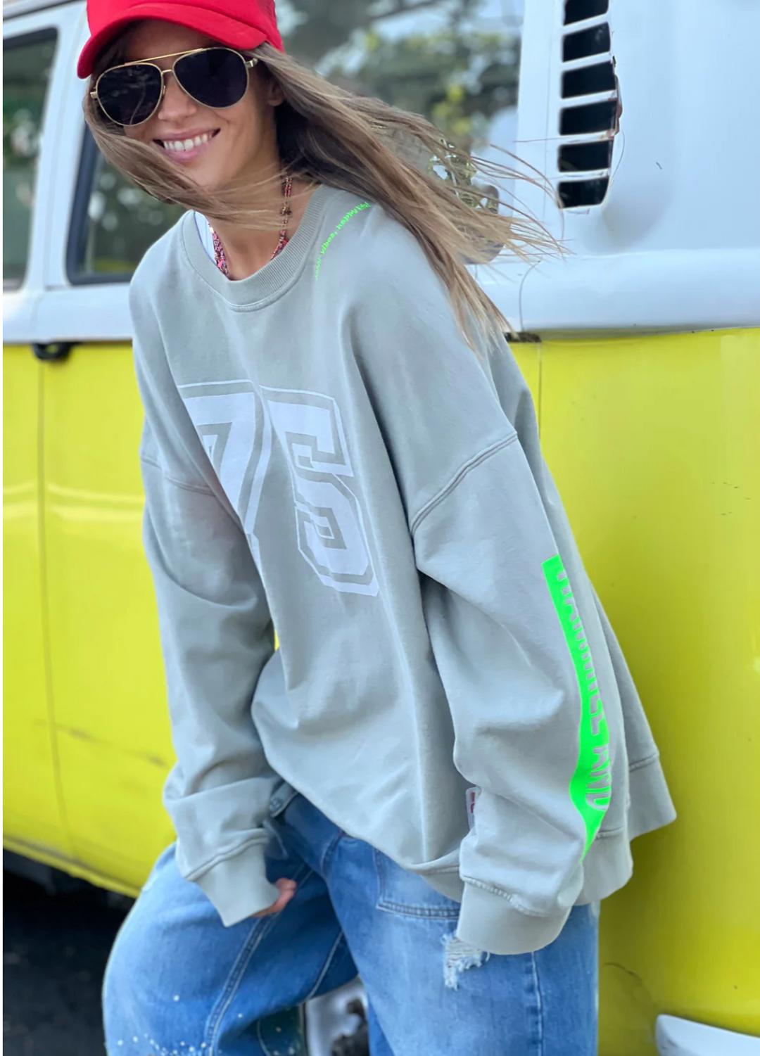 Long Retro Sweat - Khaki - HC5