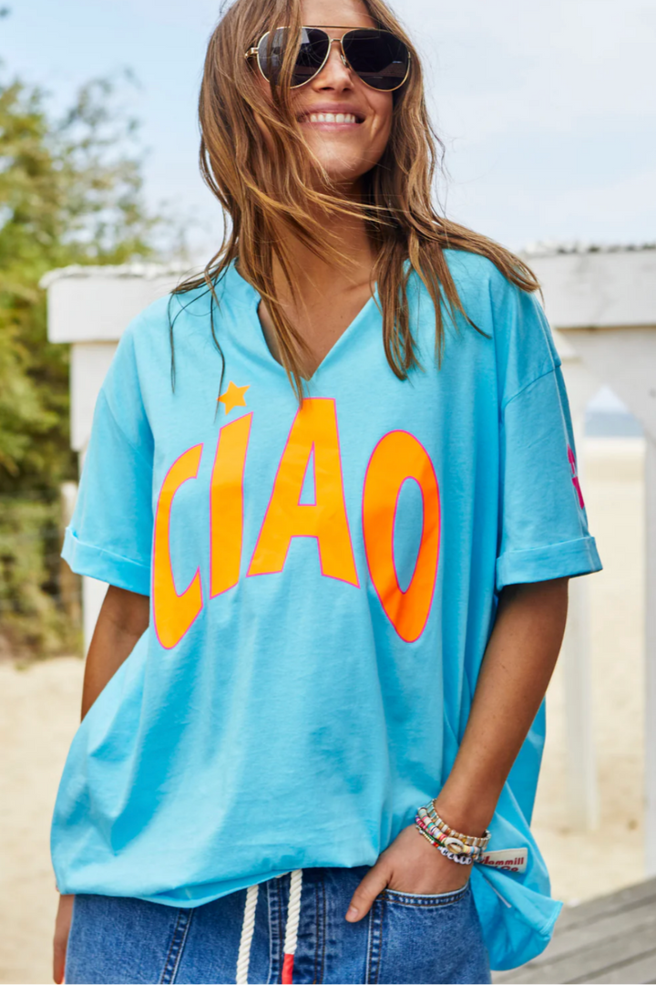 Slouchy Tee - Aqua - HC11