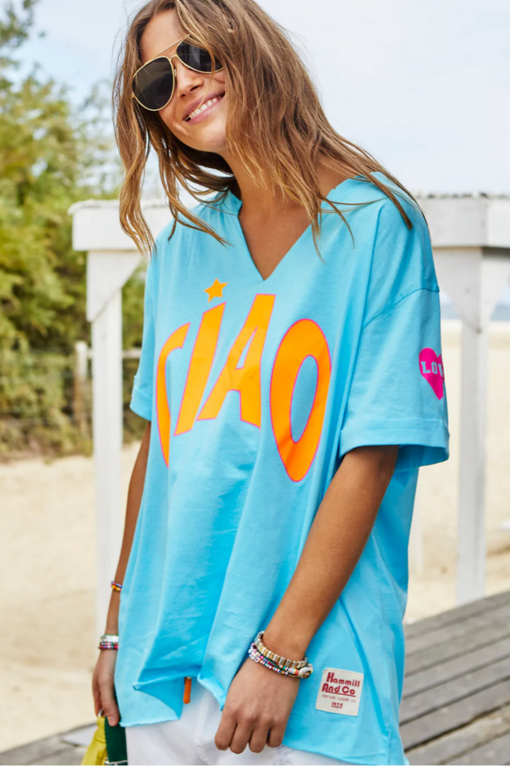 Slouchy Tee - Aqua - HC11