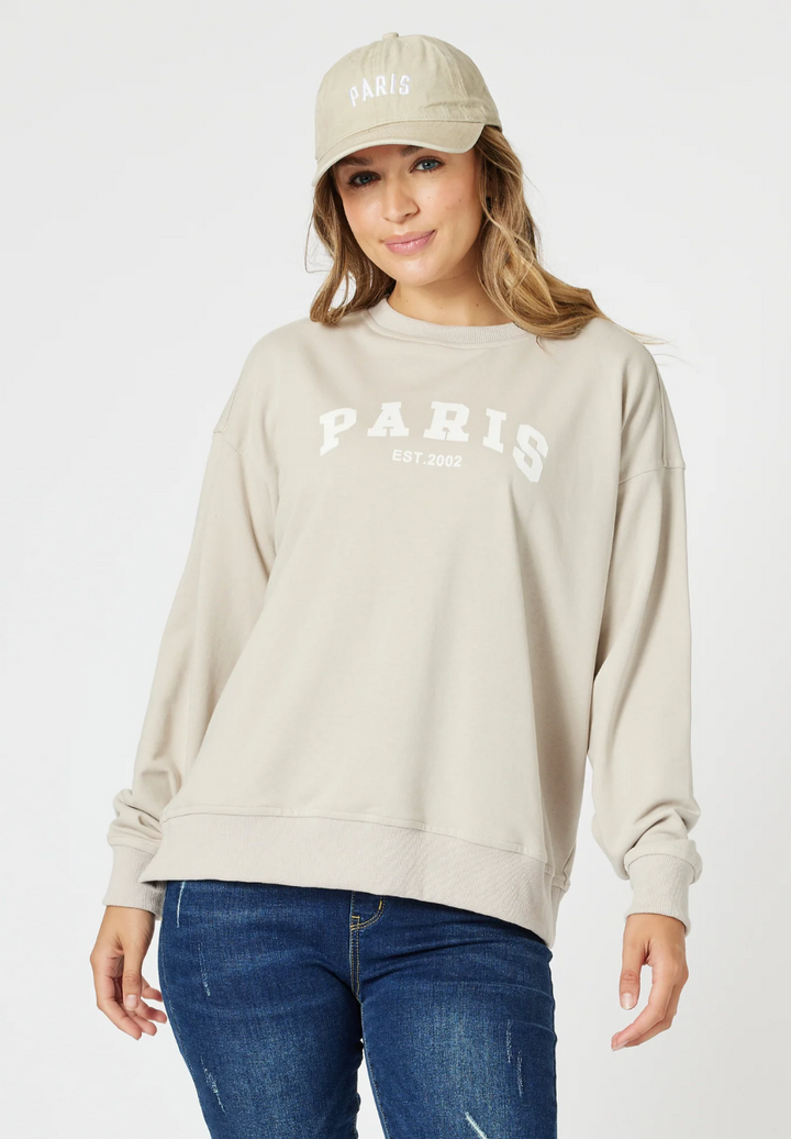 Paris Sweatshirt - Stone - TZ8