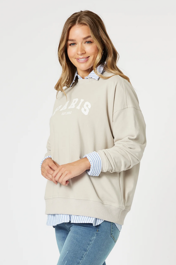 Paris Sweatshirt - Stone - TZ8