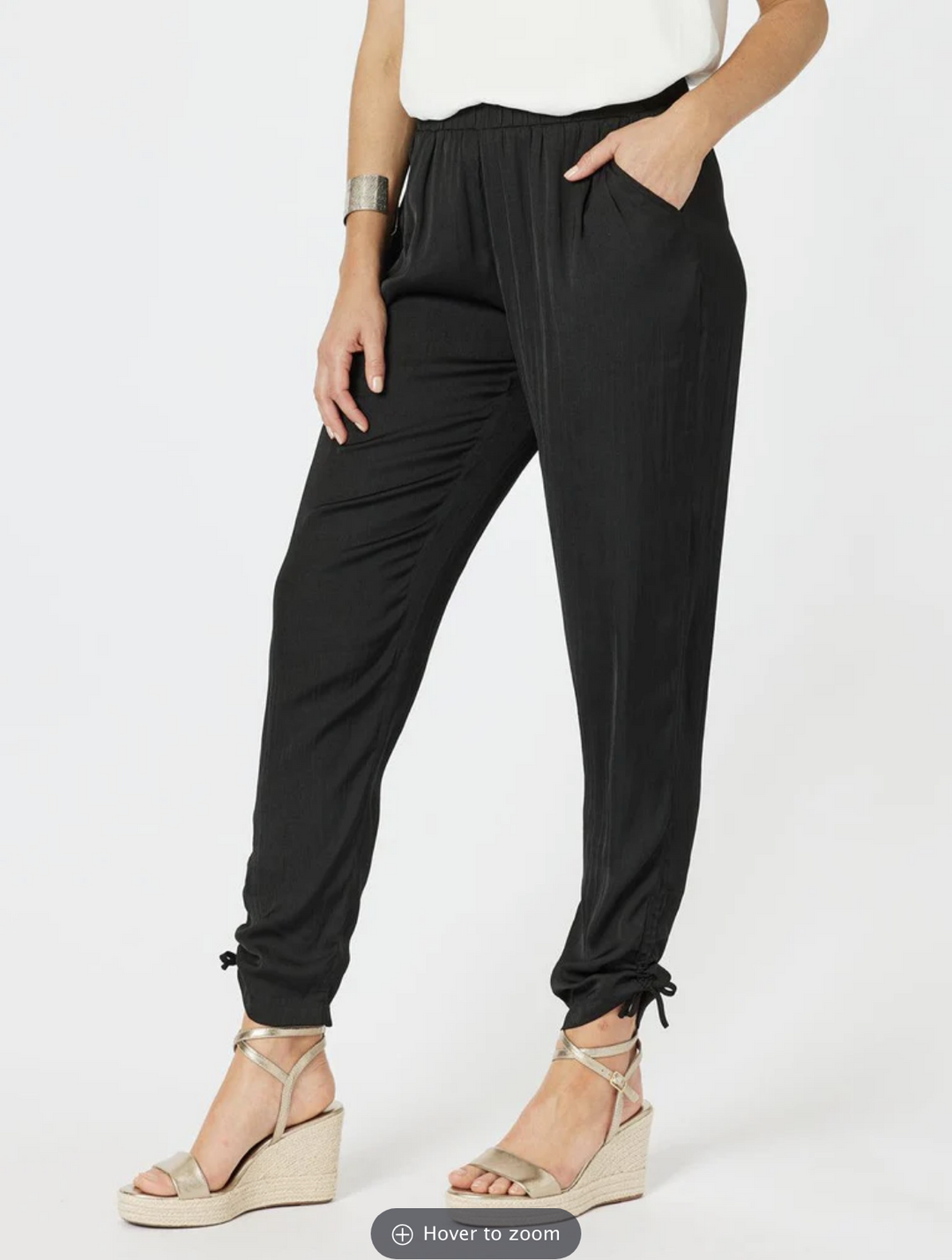 Traveller Luxe Side tie Pant - Black - HV3