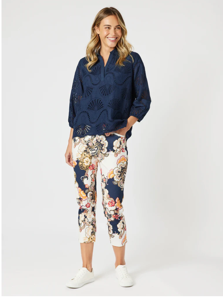 Lexi Print Pant - Navy - GS9