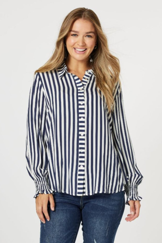 Soho Stripe Shirt - Navy/White - TZ9