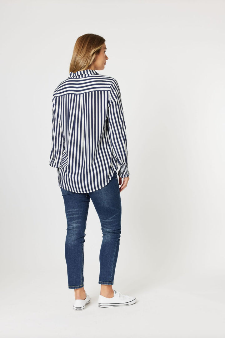 Soho Stripe Shirt - Navy/White - TZ9