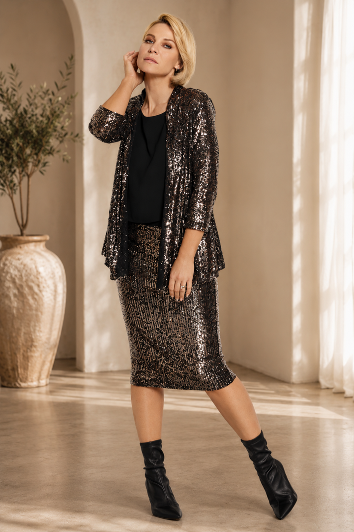 Tango Sequin Skirt - Bronze - PH37