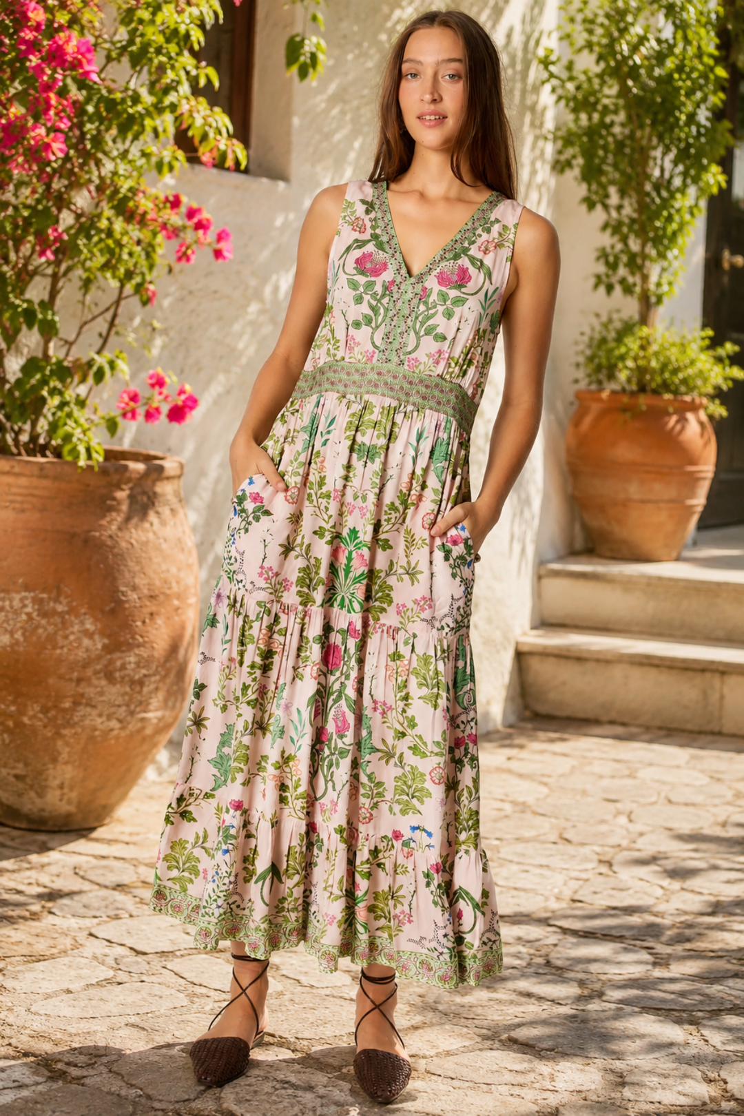 Tatiana Maxi Dress - Pink - RY11