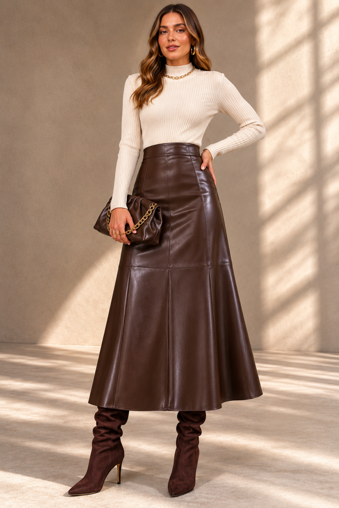 The Audrey Skirt - Chocolate - CK46