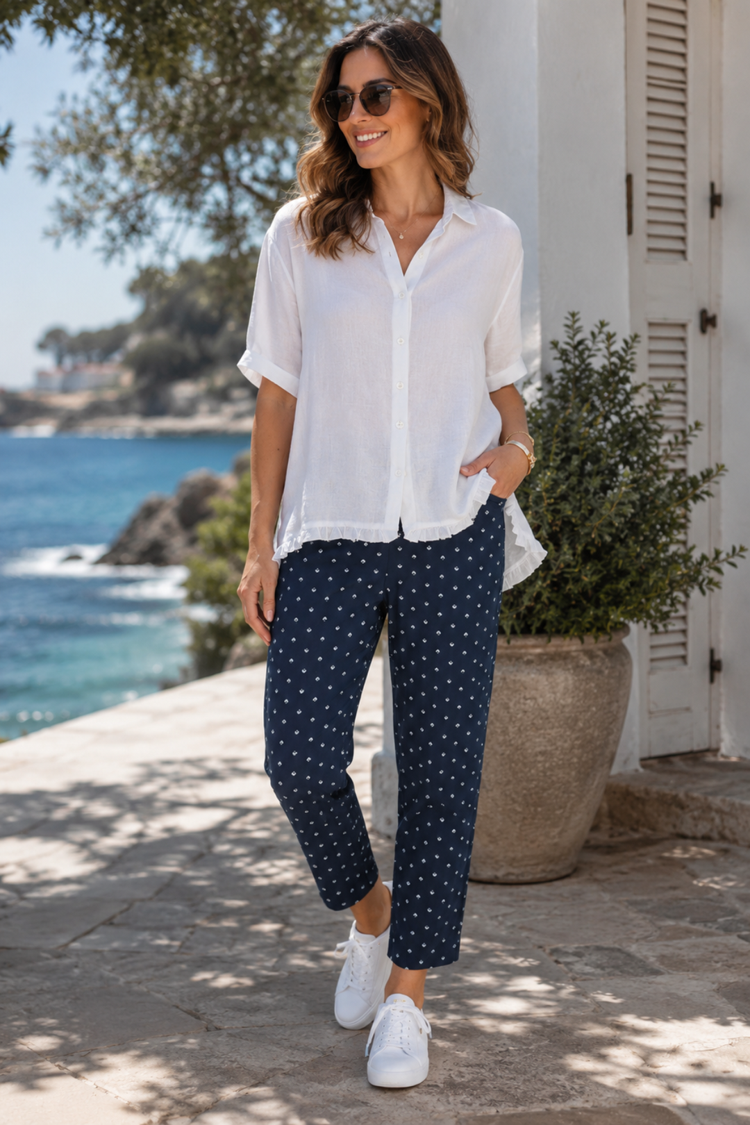 Tropez Slim Leg Print Pant - GS45