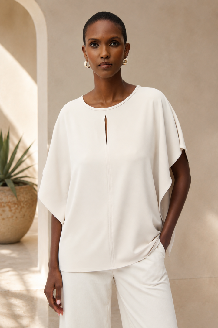 Twill Poncho Top - JR46