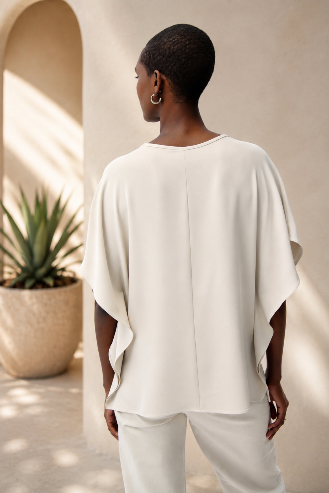 Twill Poncho Top - JR46