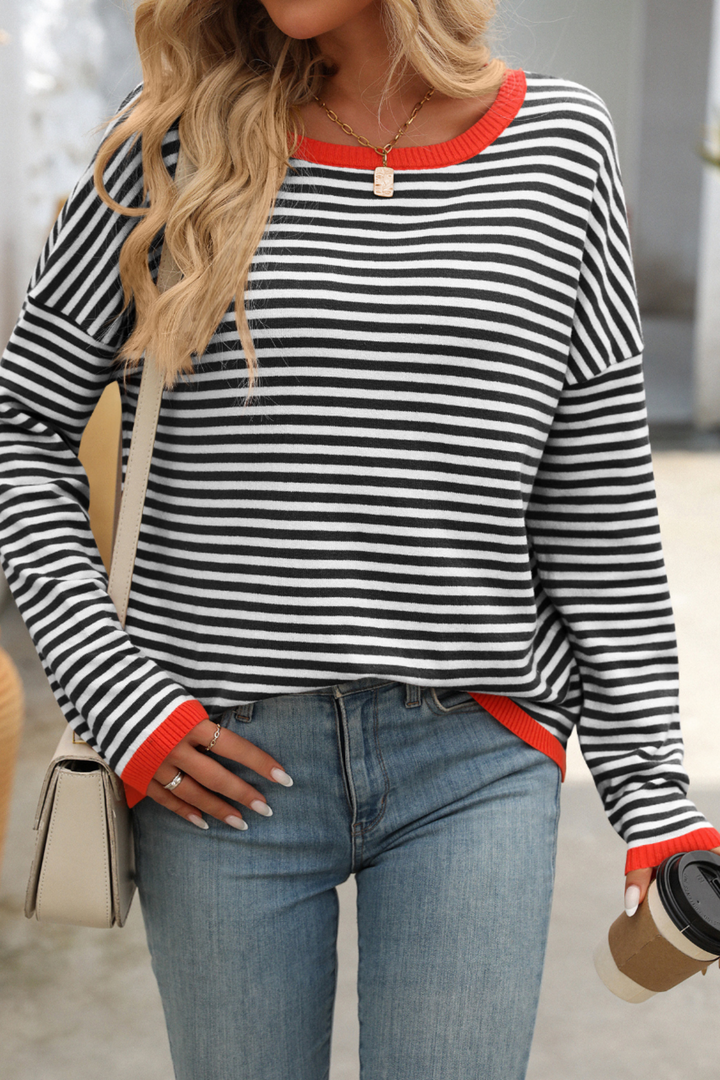 Striped Knit - Black - MF15