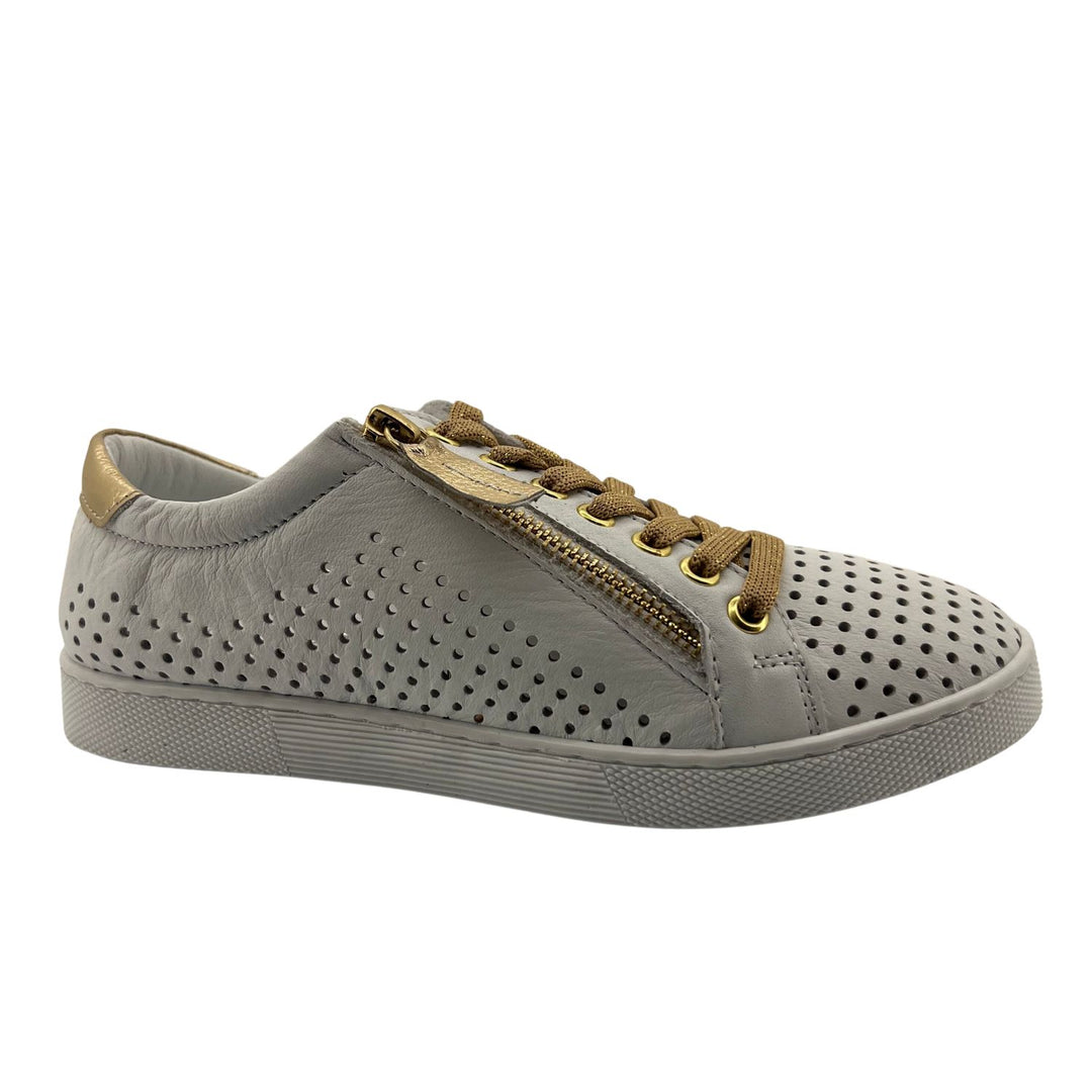 Temple Sneaker| White & Gold | RS31