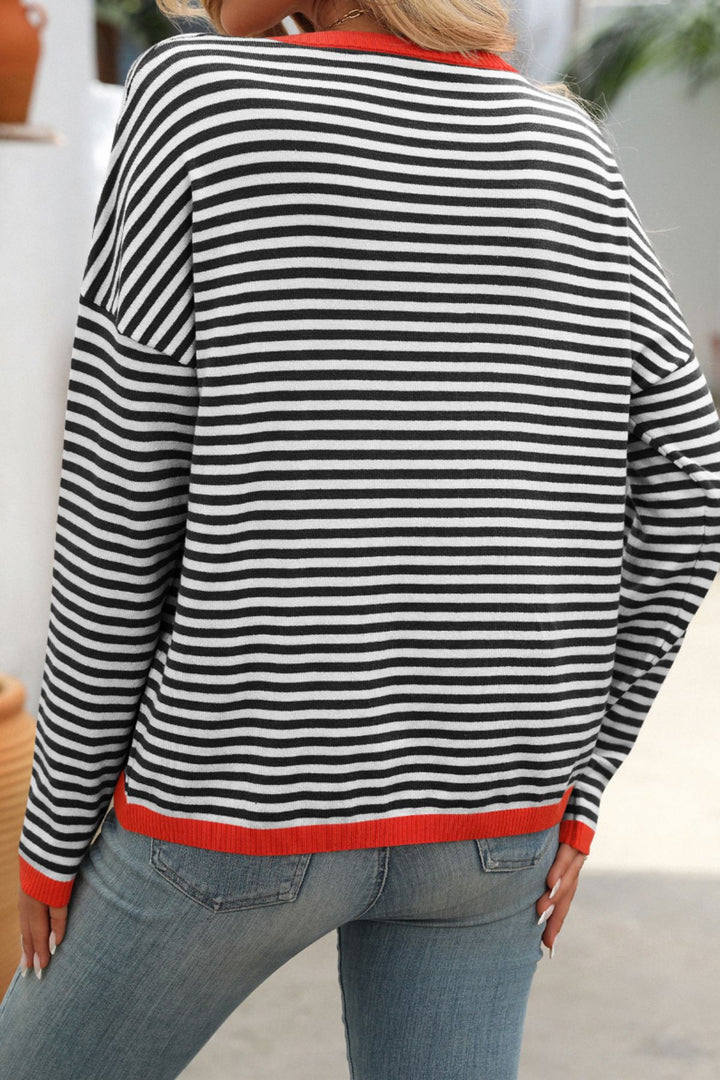 Striped Knit - Black - MF15