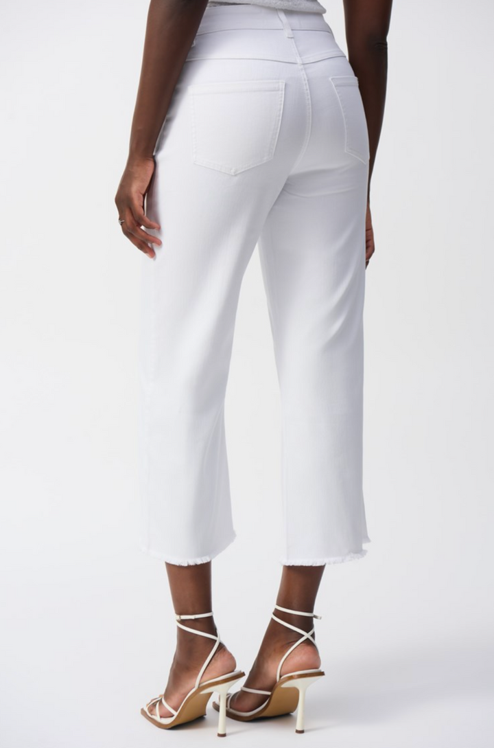 White Embellished Culotte Jeans - JR7