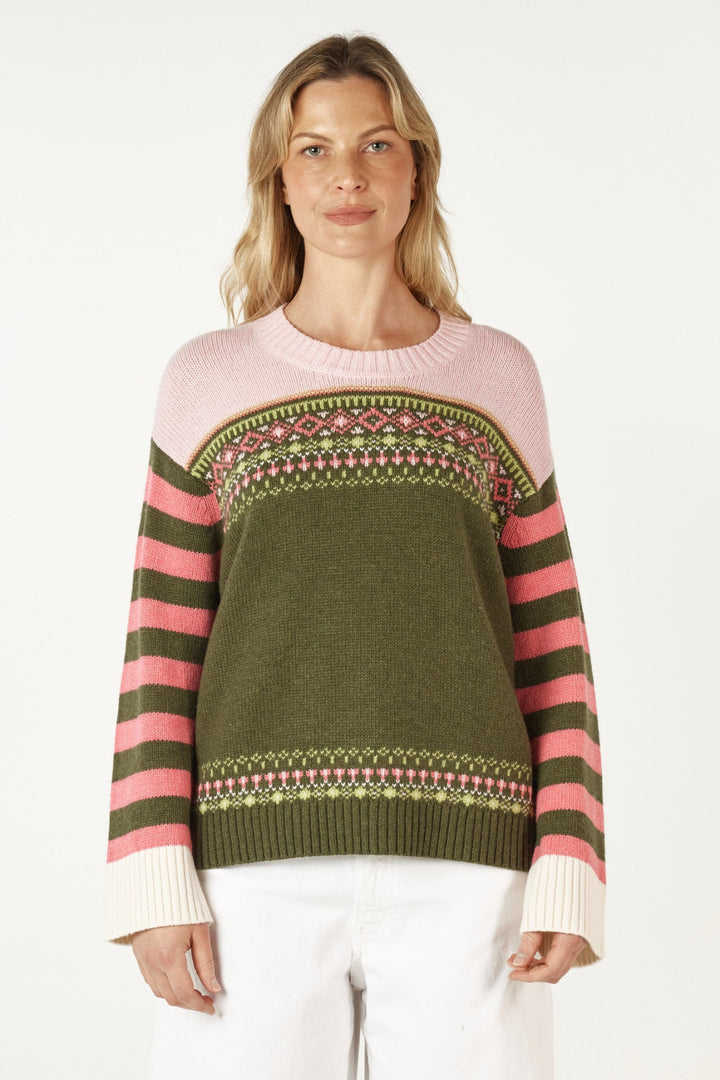 Fairisle Jumper - Olive - ZP1