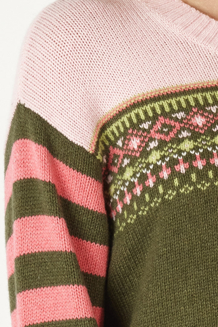 Fairisle Jumper - Olive - ZP1