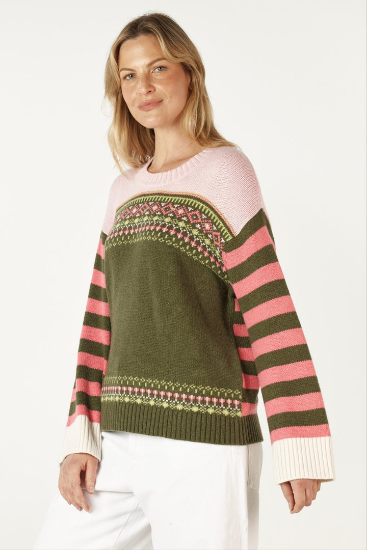 Fairisle Jumper - Olive - ZP1