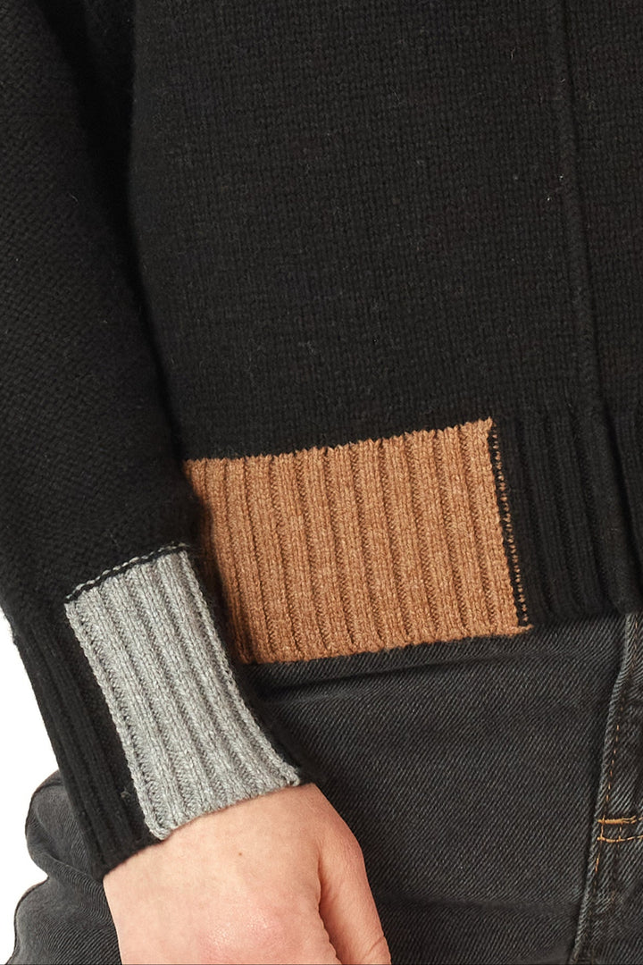 Colour Block Jumper - Black - ZP2