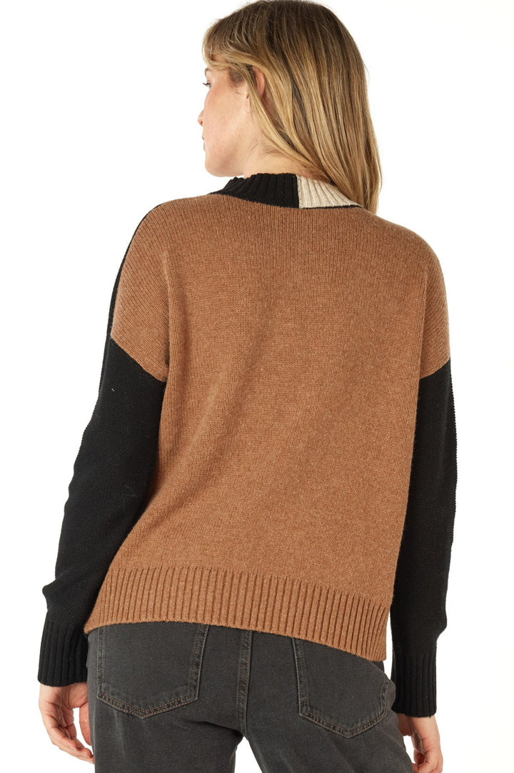 Colour Block Jumper - Black - ZP2