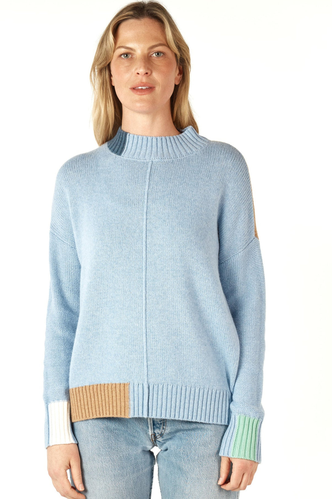 Colour Block Jumper - Mist - ZP2