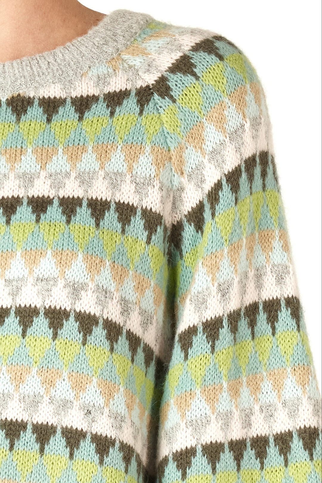 Mohair Fairisle Jumper - Marl - ZP5