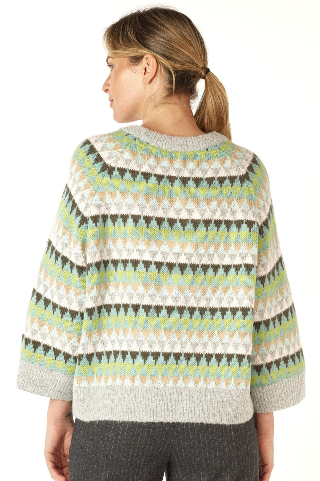 Mohair Fairisle Jumper - Marl - ZP5