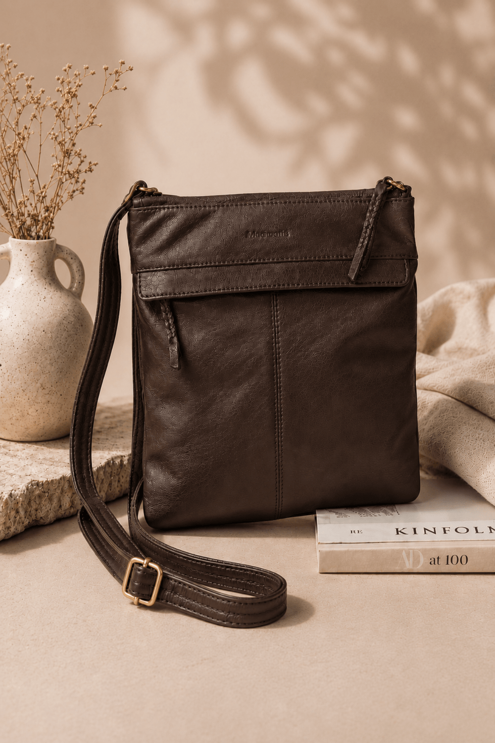 Abigail Cross Body Bag - Chocolate - ML5 - Pizazz BoutiqueModapelle
