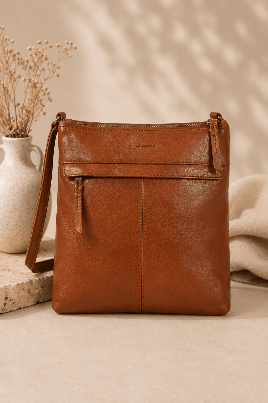 Abigail Cross Body Bag - Tan - ML5 - Pizazz BoutiqueModapelle
