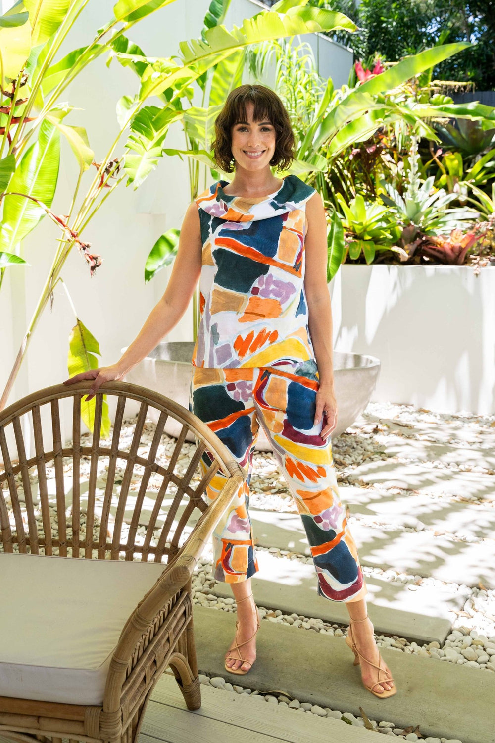 Abstract Flat Front Pant - SS54 - Pizazz BoutiqueSee Saw