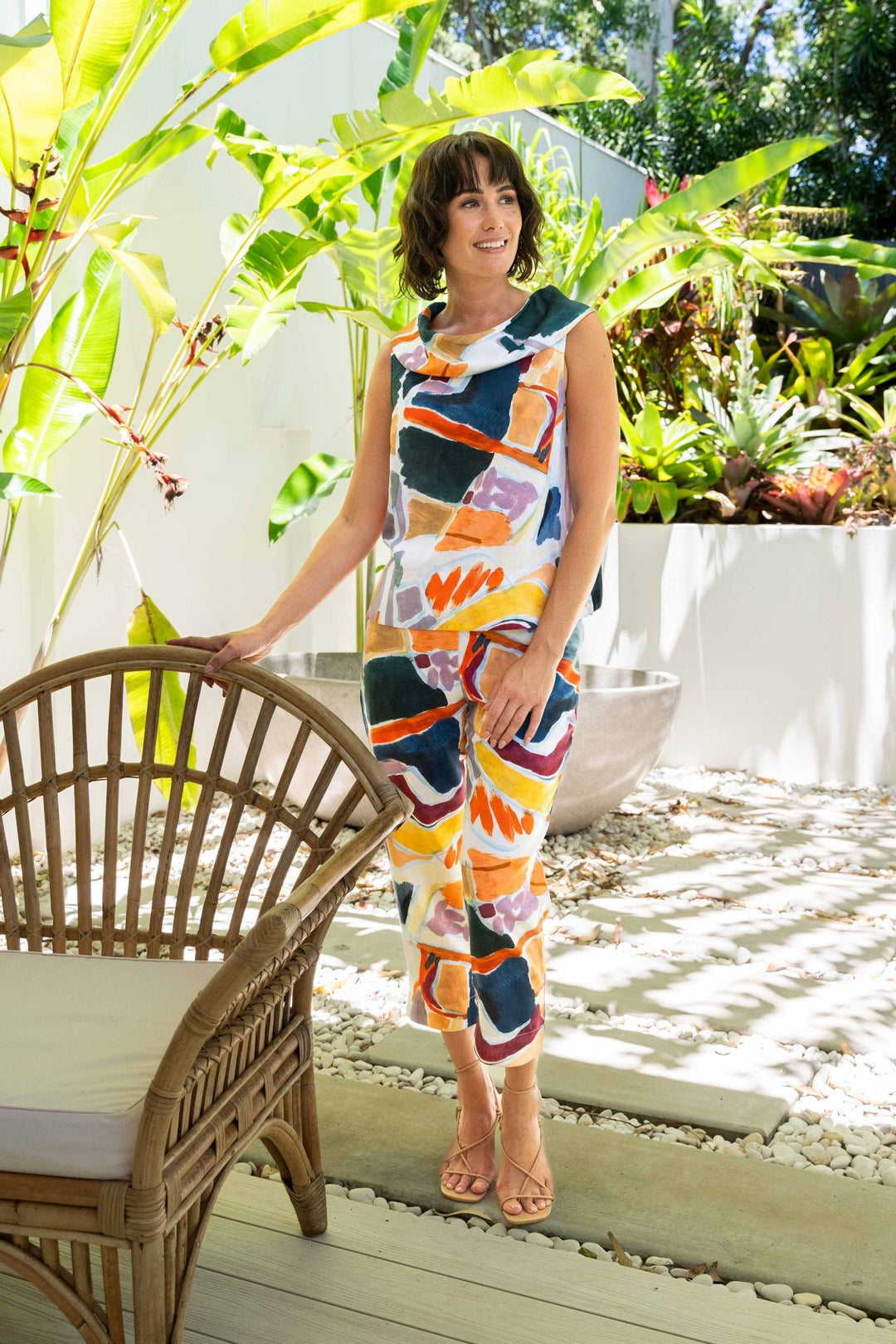 Abstract Flat Front Pant - SS54 - Pizazz BoutiqueSee Saw