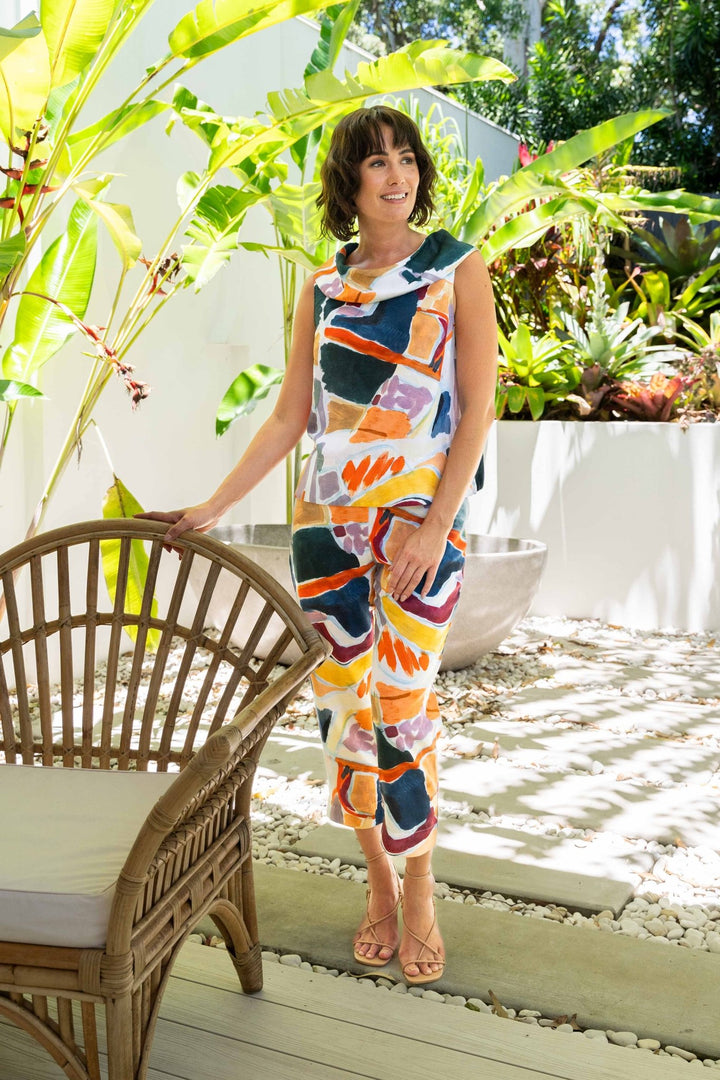 Abstract Flat Front Pant - SS54 - Pizazz BoutiqueSee Saw