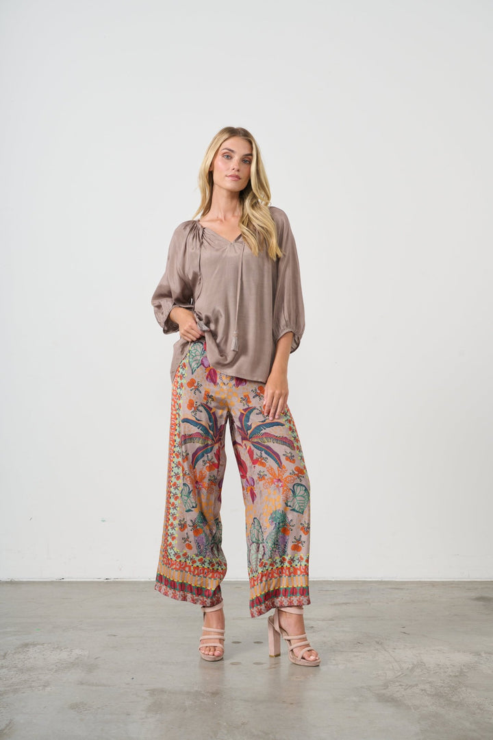 Aella Tie Top - Latte - CJ19 - Pizazz BoutiqueCaju