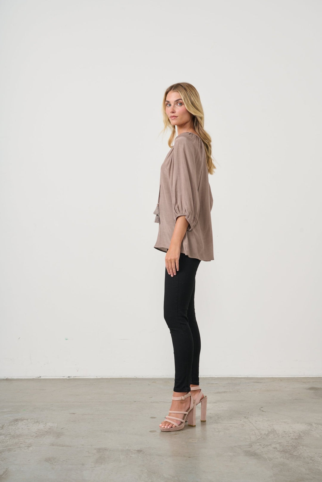 Aella Tie Top - Latte - CJ19 - Pizazz BoutiqueCaju