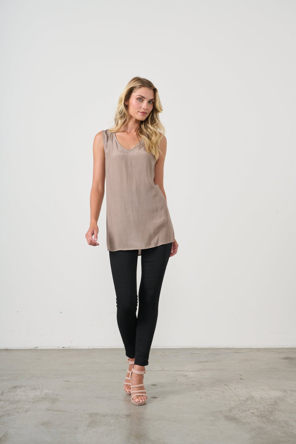 AellaTank Top - Mushroom - CJ23 - Pizazz BoutiqueCaju
