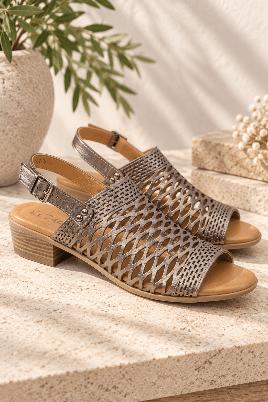 Alaca Pewter Sandal - C5 - Pizazz BoutiqueCabello