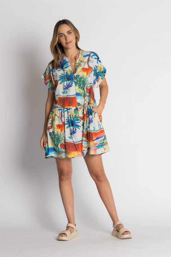 Alba Dress - Print - LL53 - Pizazz BoutiqueLula Life