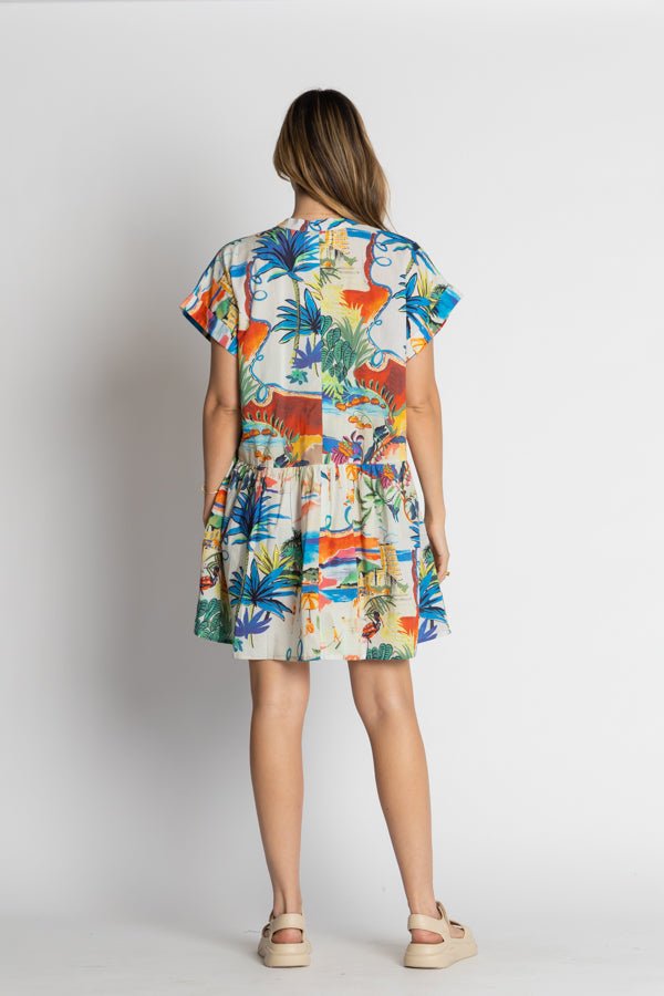 Alba Dress - Print - LL53 - Pizazz BoutiqueLula Life