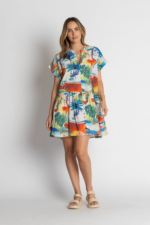 Alba Dress - Print - LL53 - Pizazz BoutiqueLula Life