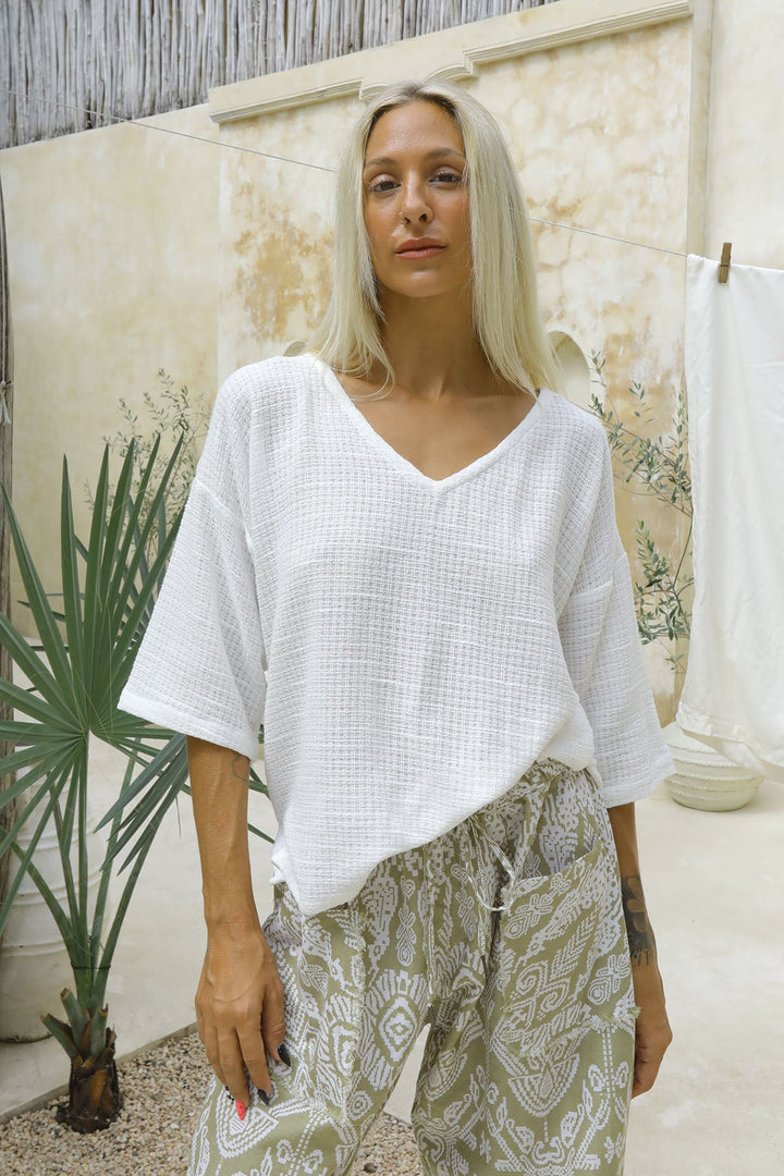 Alba Top - Natural White - CB15 - Pizazz BoutiqueCarbon The Label
