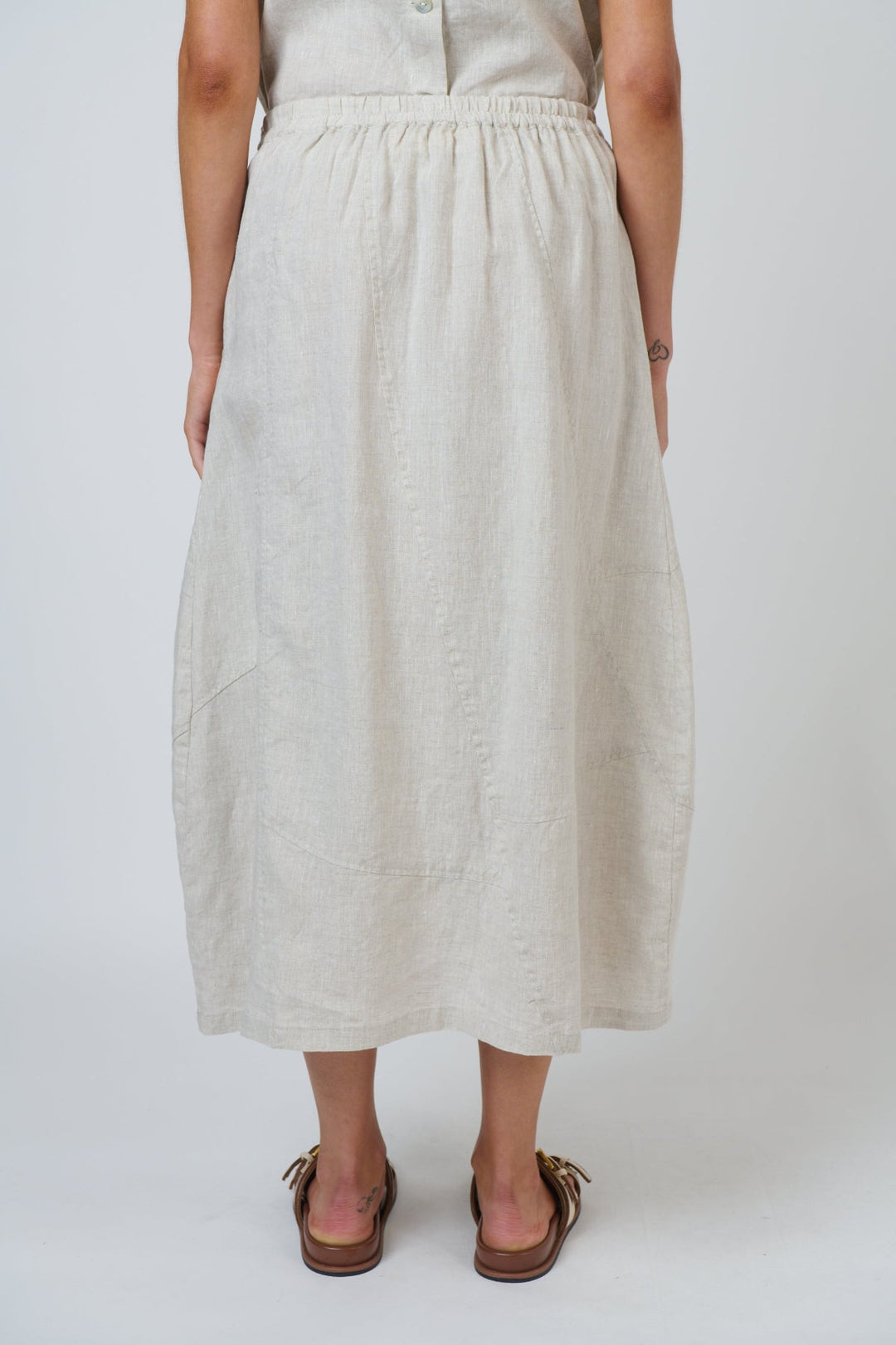 Alessia Linen Midi Skirt - Pizazz BoutiqueNaturals By O & J