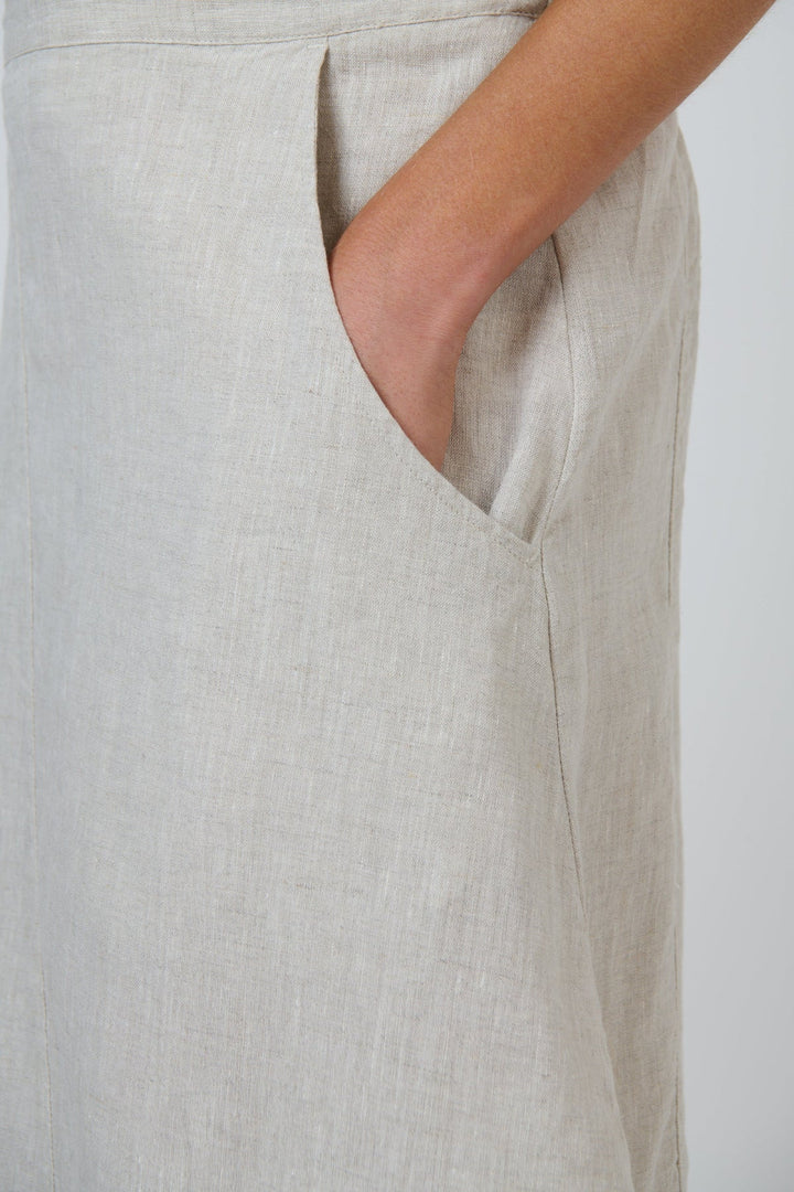 Alessia Linen Midi Skirt - Pizazz BoutiqueNaturals By O & J