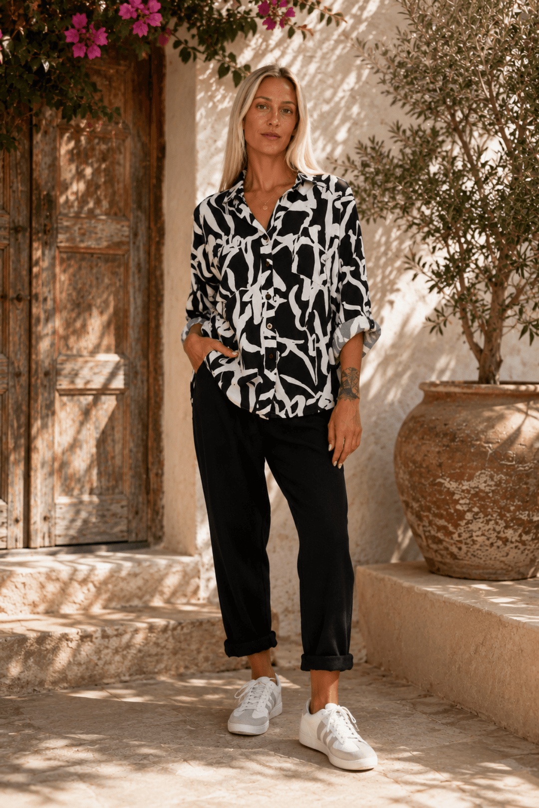 Alex Shirt - Black/White - CB92 - Pizazz BoutiqueCarbon The Label