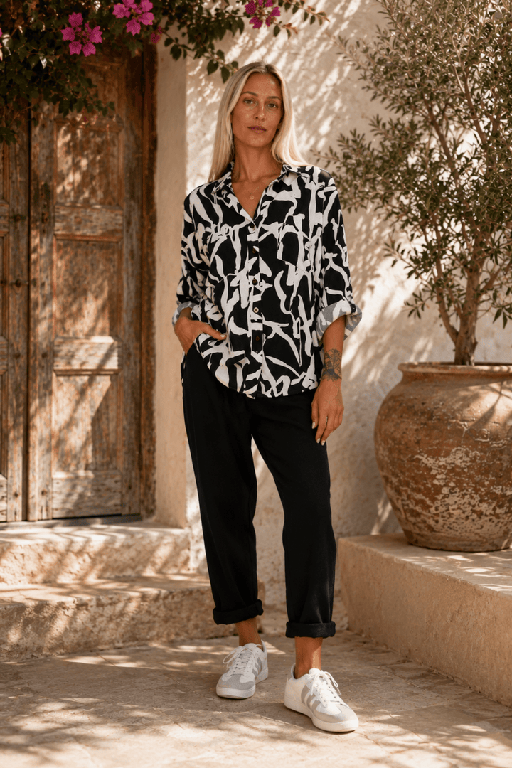 Alex Shirt - Black/White - CB92 - Pizazz BoutiqueCarbon The Label