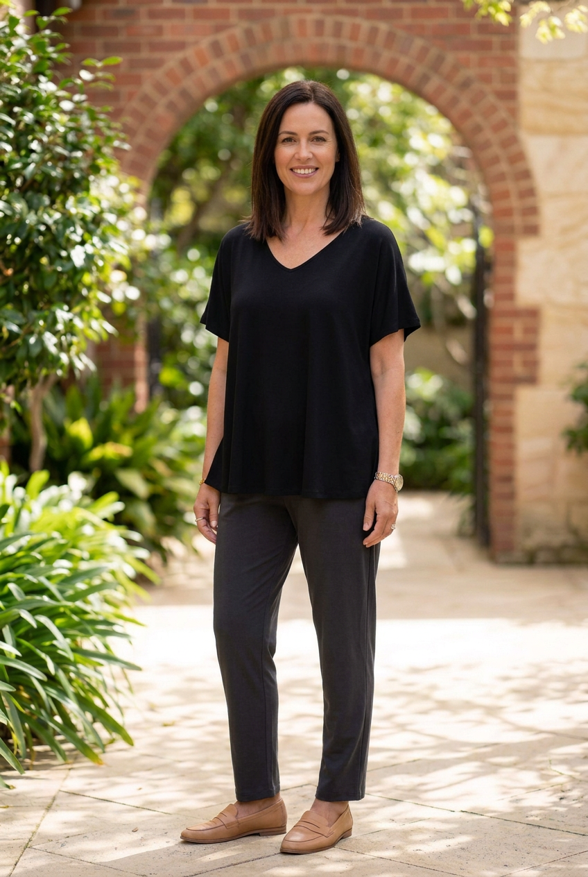Alex Short Sleeve Tee - Black - BO10