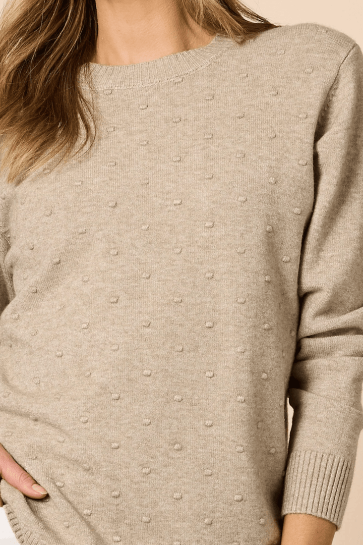 Alpine Spot Knit - Latte - TZ52 - Pizazz BoutiqueThreadz